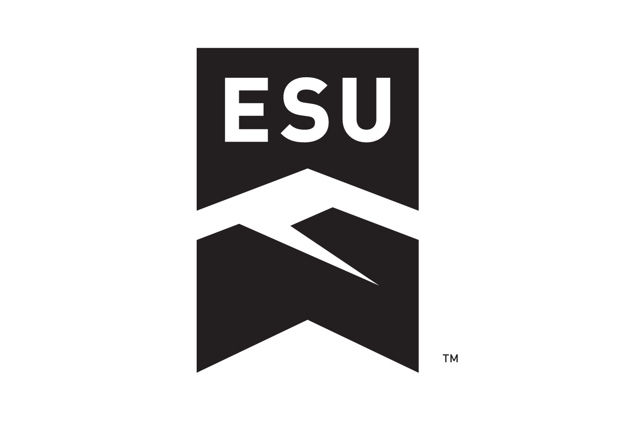 ESU lettermark, full color, reverse variant, cell 74