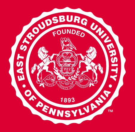 East Stroudsburg University seal, full color, reverse variant, cell 78