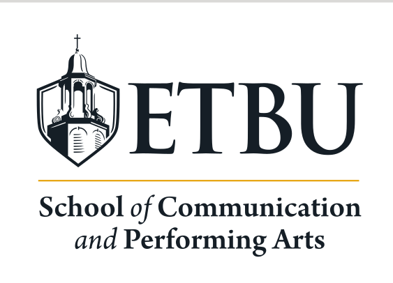 ETBU School of Communication and Performing Arts, stacked, black variant, cell 145