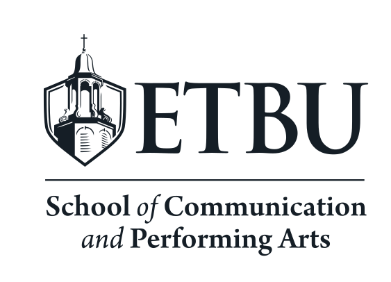 ETBU School of Communication and Performing Arts, stacked, black variant, cell 146