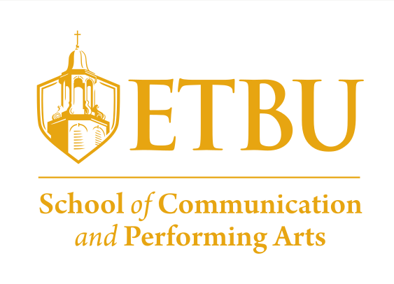 ETBU School of Communication and Performing Arts, stacked, gold variant, cell 147