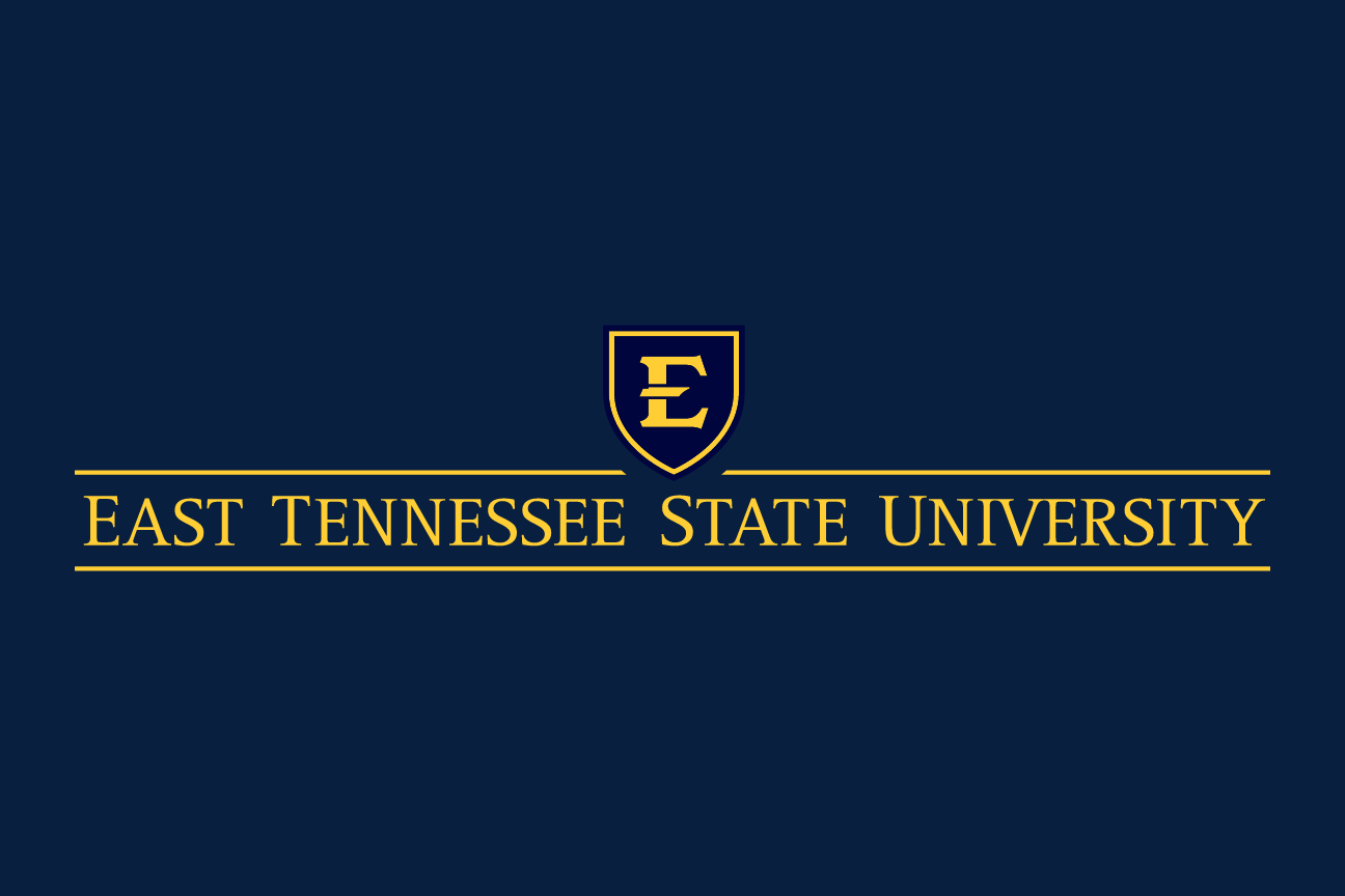 ETSU academic mark, stacked gold on blue variant, cell 29