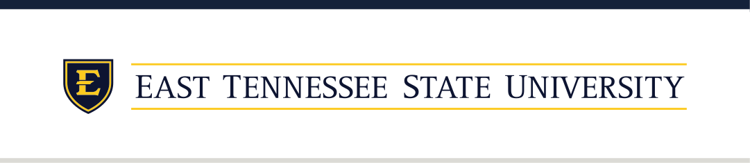 ETSU academic mark, horizontal blue/gold variant, cell 24