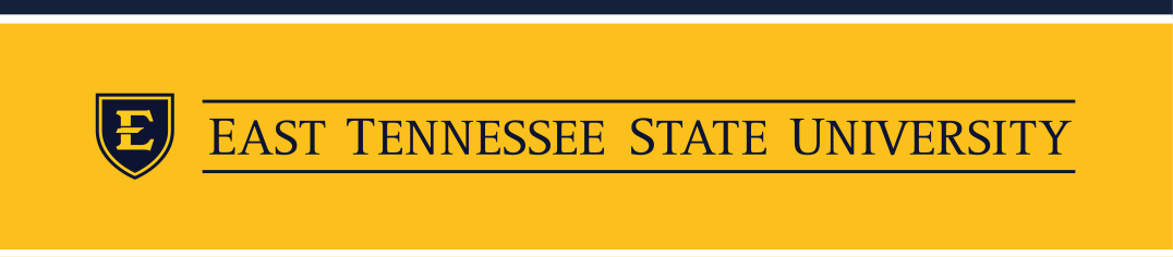 ETSU academic mark, horizontal blue on gold variant, cell 26