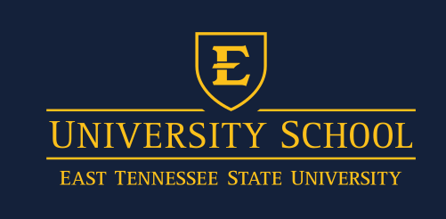 University School lockup, gold on blue variant, cell 63