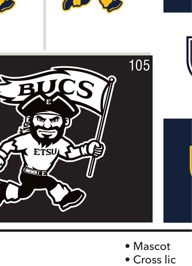 ETSU Health, horizontal, gold on navy variant, cell 114