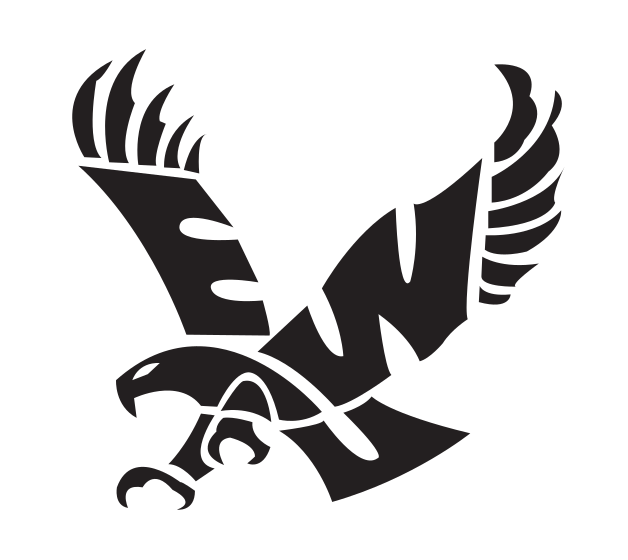 Eagle head with EW, black on white variant, cell 3