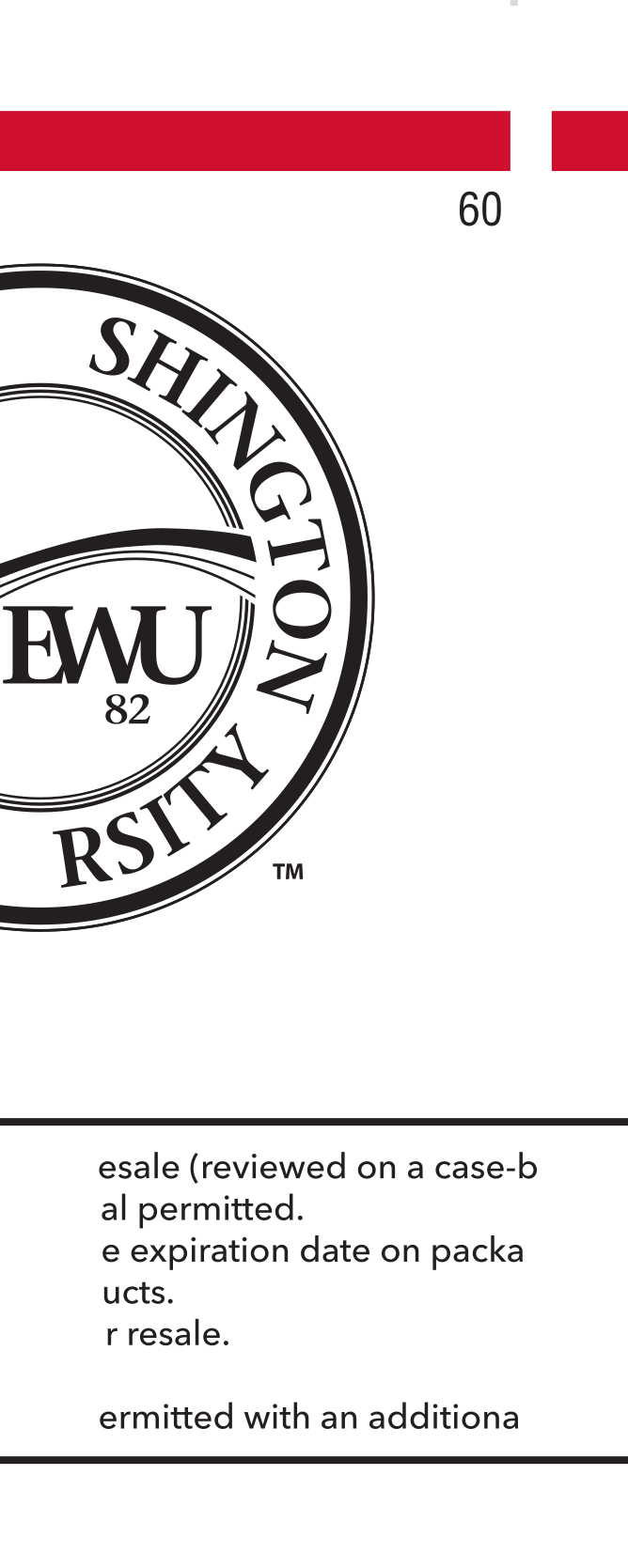 EW eagle head with wordmark, black, long horizontal variant, cell 58