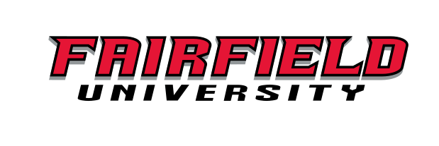Fairfield University wordmark, red/black on white variant, cell 10