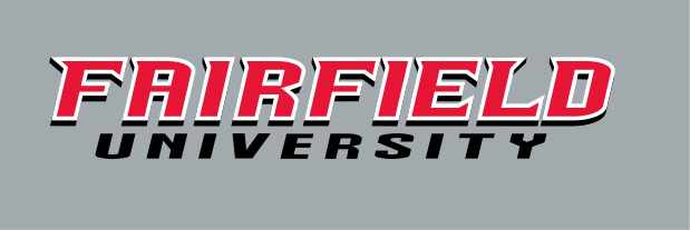 Fairfield University wordmark, red/black on light gray variant, cell 11