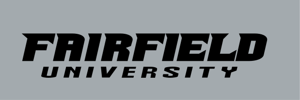 Fairfield University wordmark, black on light gray variant, cell 17