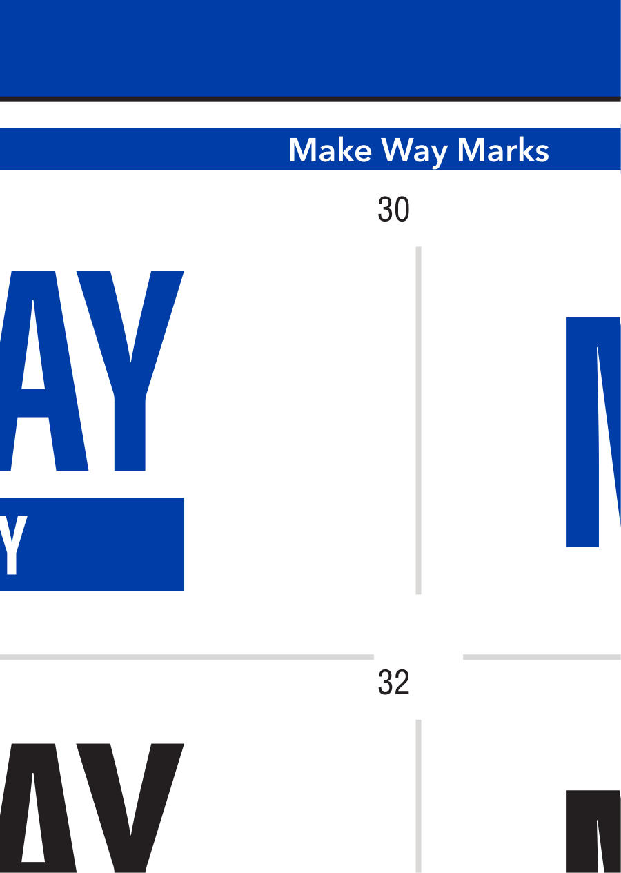 Make Way mark, black lockup with university name variant, cell 32