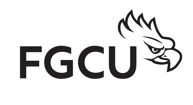 primary logo, black FGCU lockup variant, cell 12