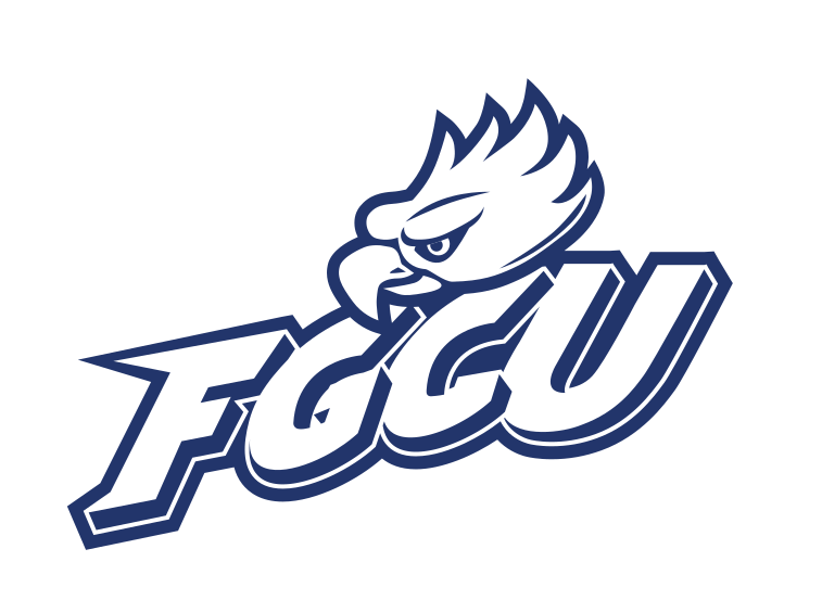 FGCU eagle head wordmark, blue outline variant, cell 31