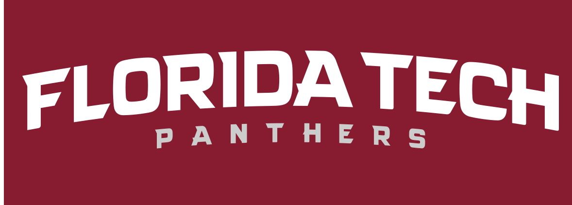 Athletic Wordmark, white and black on maroon variant, cell 28