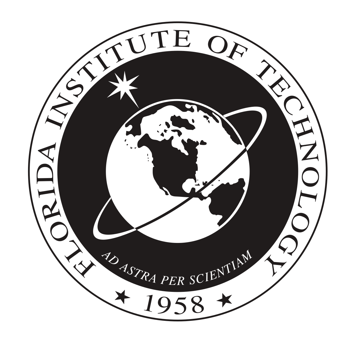 University Seal, black and white variant, cell 47