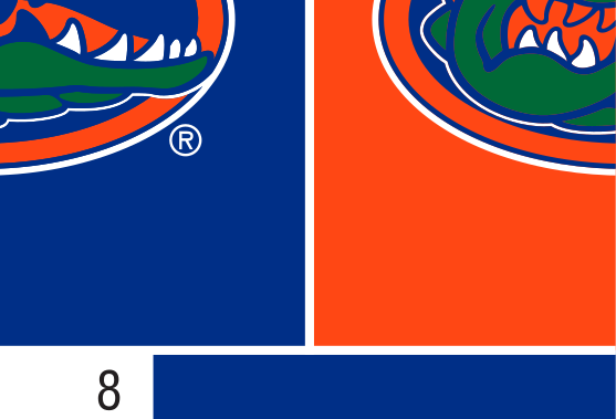Gator head, full color on orange variant, cell 3