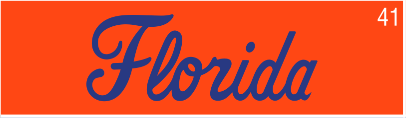 Florida script, orange on orange variant, cell 41