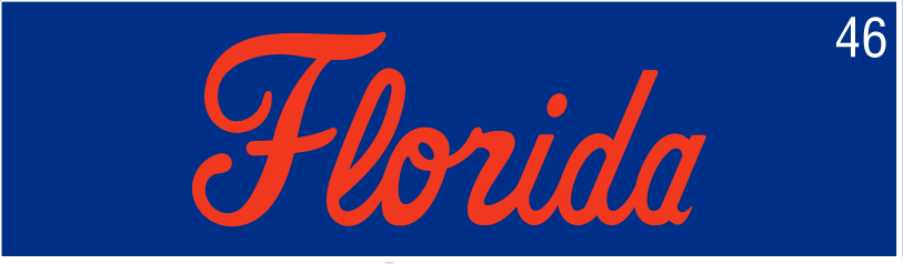 Florida script, orange on blue variant, cell 46