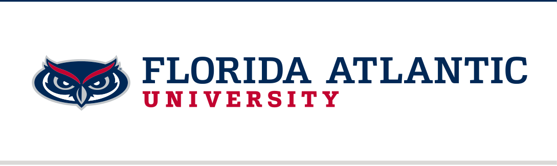 Florida Atlantic University lockup, horizontal full color variant, cell 11