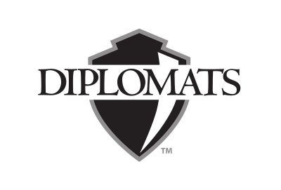 Diplomats shield logo, black/grey variant, cell 20