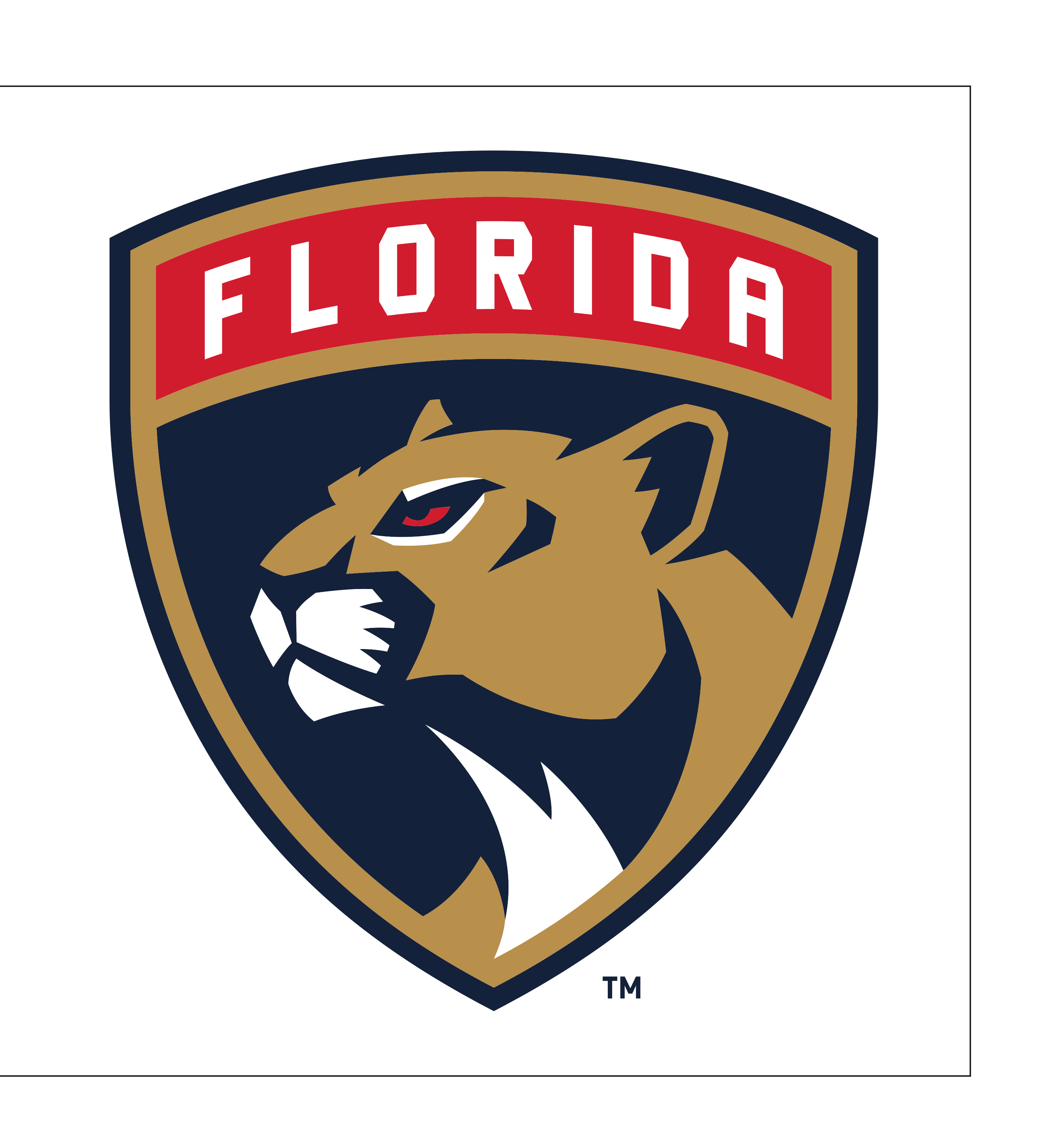 Florida Panthers primary logo, full color on white variant