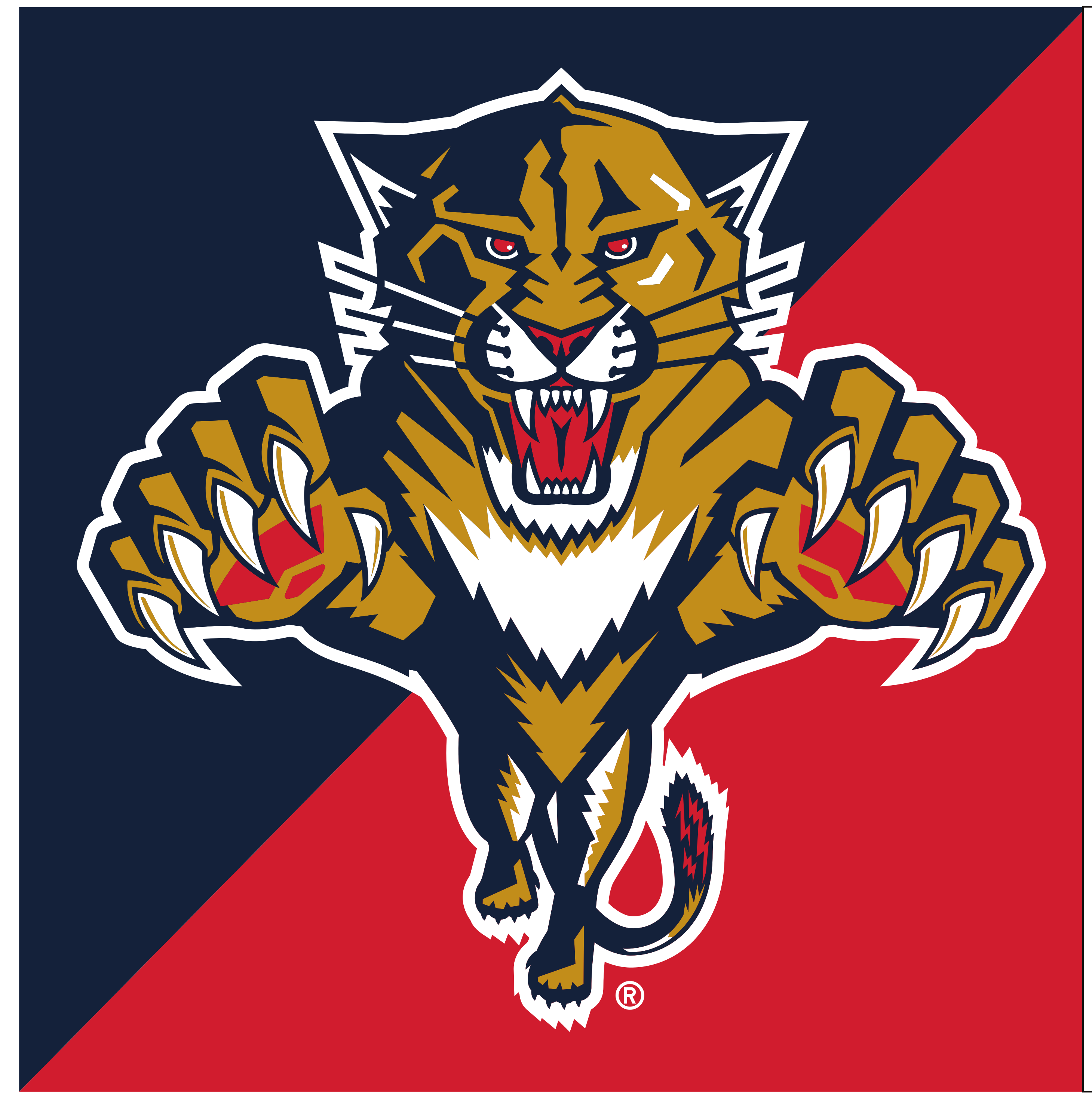 Florida Panthers secondary logo, full color with registered trademark symbol variant