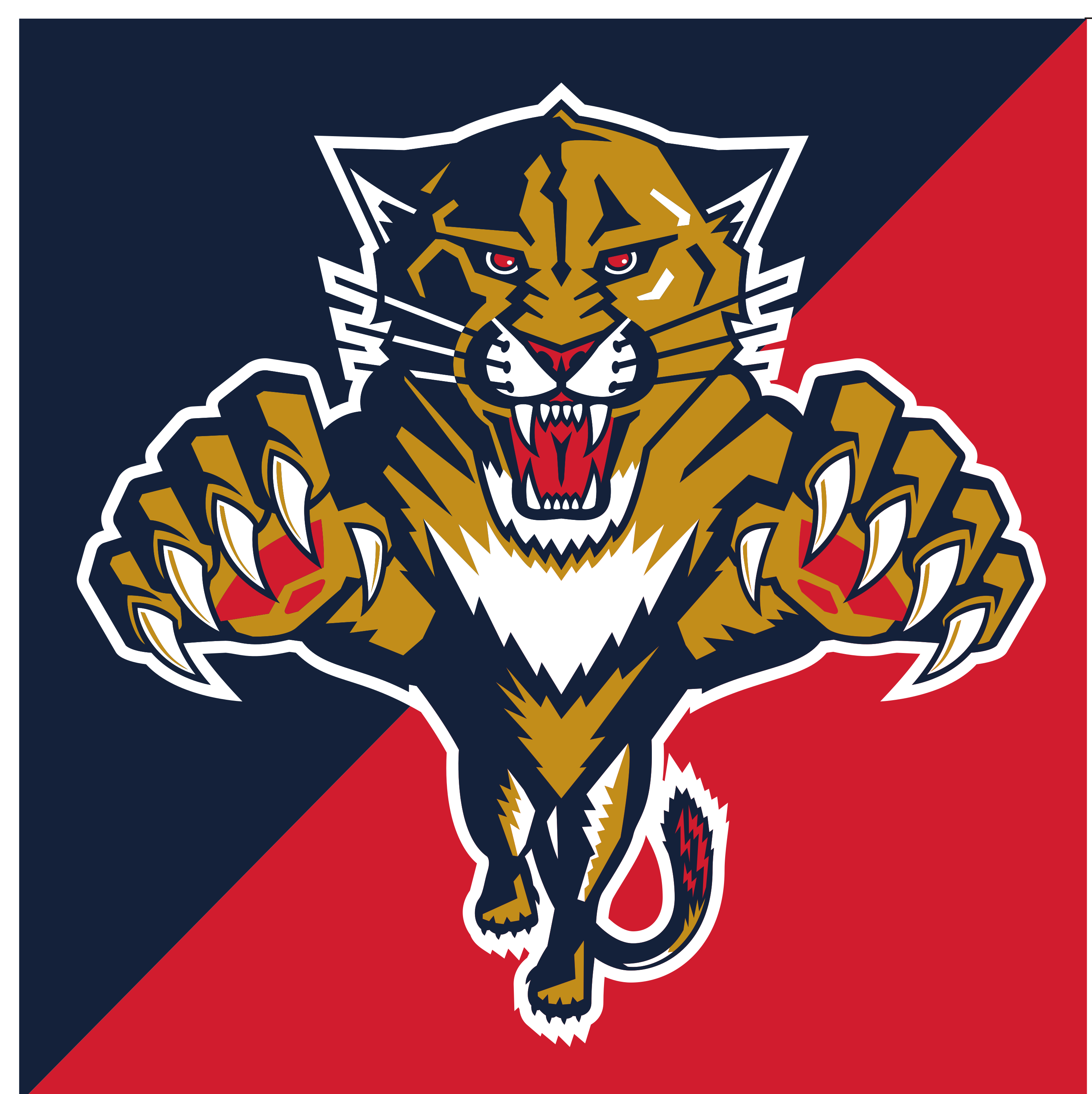 Florida Panthers secondary logo, full color without registered trademark symbol variant