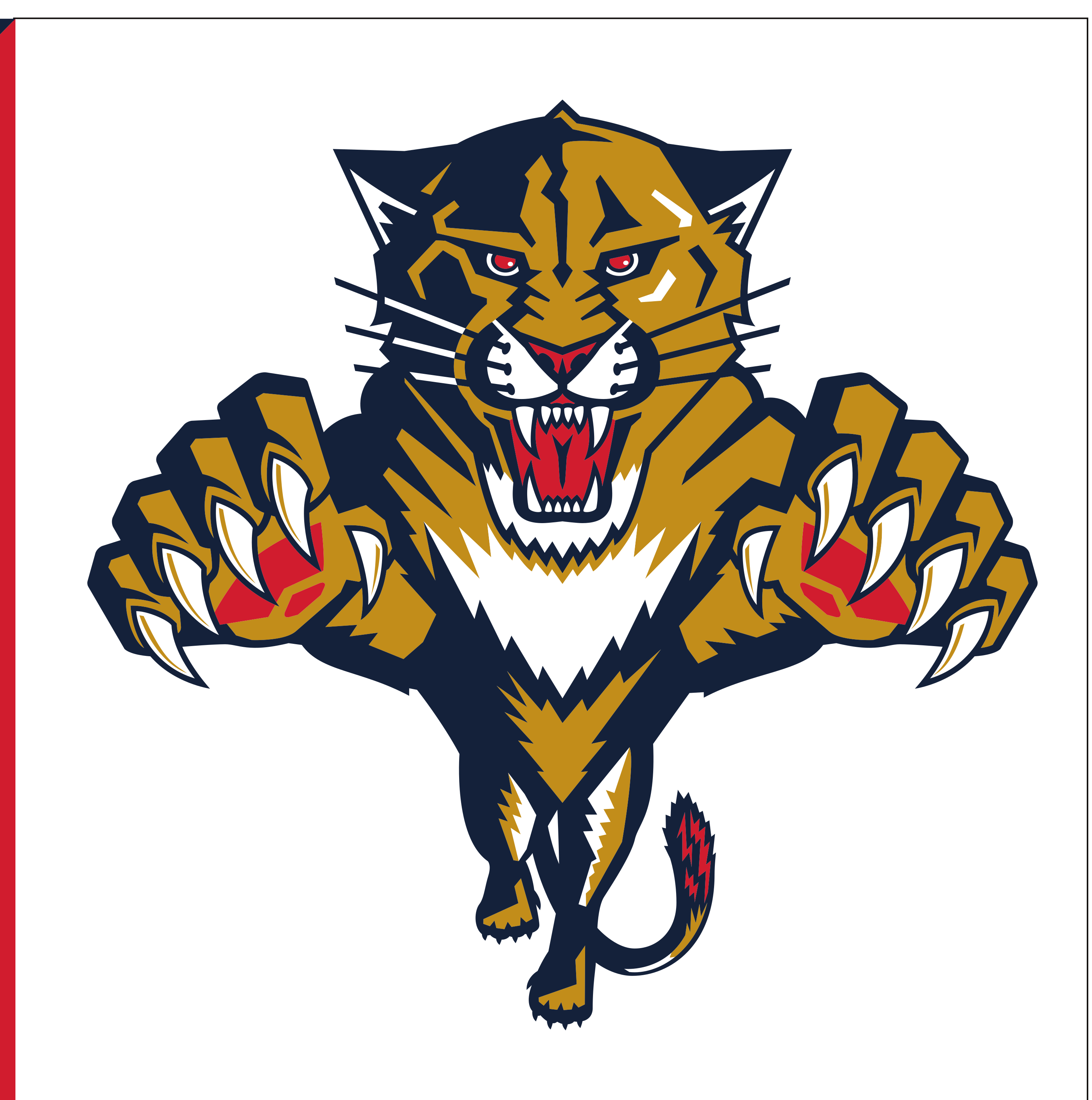 Florida Panthers secondary logo, full color without registered trademark symbol variant