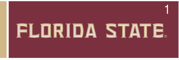 FLORIDA STATE wordmark, garnet/gold on garnet variant, cell 15
