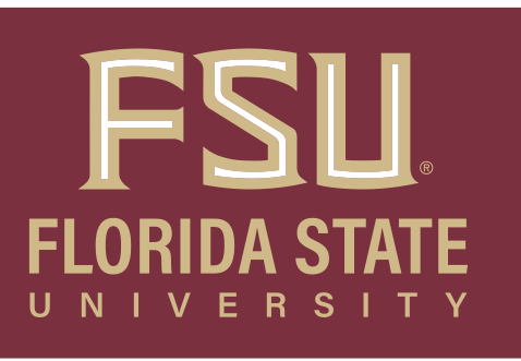 FSU institutional vertical lockup, gold on garnet variant, cell 57