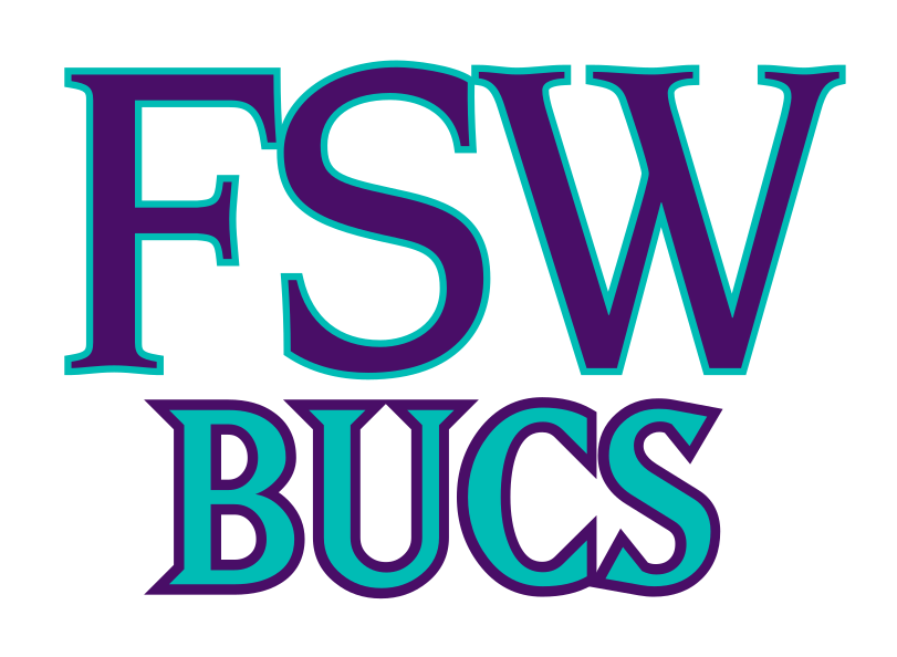 FSW Bucs wordmark, full color variant, cell 35
