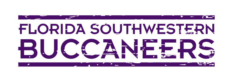 Florida SouthWestern Buccaneers, wordmark with lines variant, cell 38