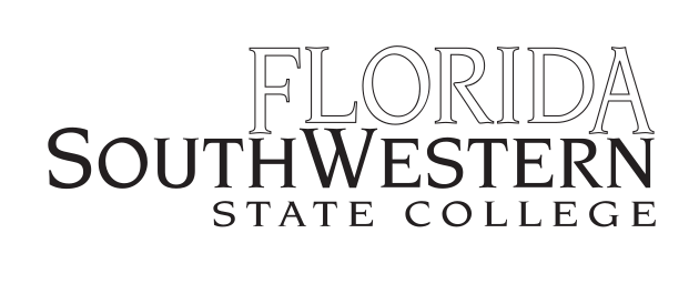 Florida SouthWestern State College, wordmark black/white variant, cell 60
