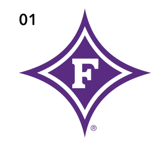 Furman Diamond F, purple on white variant, cell 1