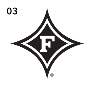 Furman Diamond F, black on white variant, cell 3