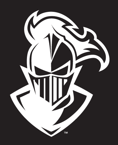 Paladin head, one color, white on black variant