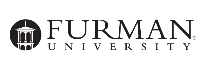 Furman University Wordmark with Bell Tower, black on white variant, cell 14