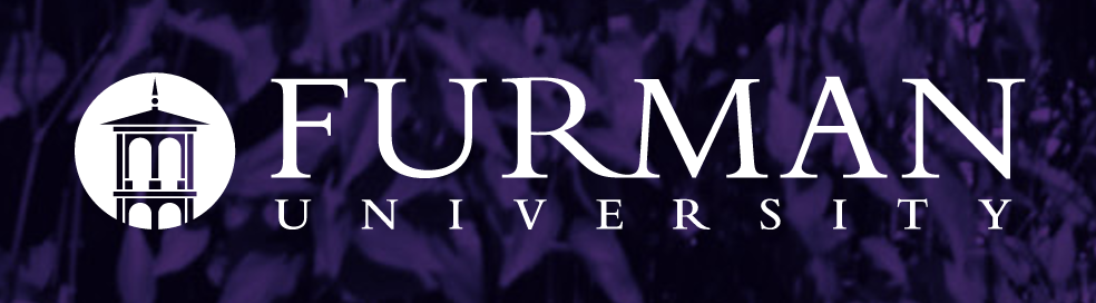 Furman University, primary logo, white variant