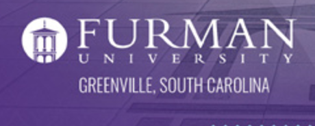 Furman University logo, horizontal lockup, white variant
