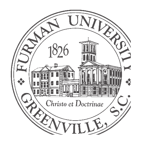 Furman University Seal, black variant