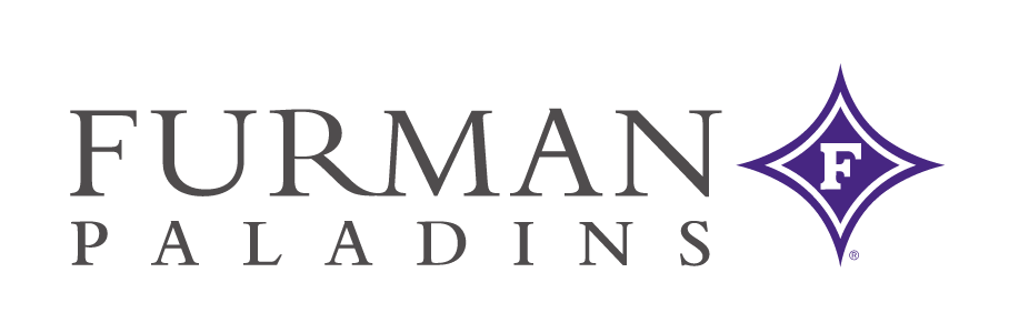 Furman Paladins wordmark with Diamond F symbol, two color variant