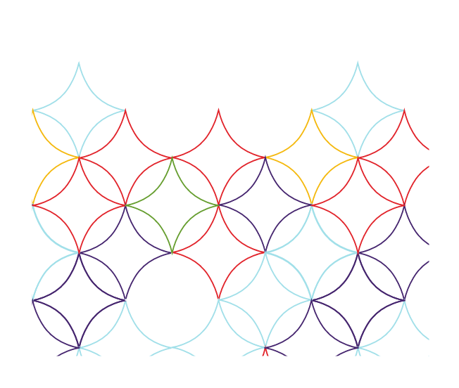 complementary colors pattern, multi-color variant