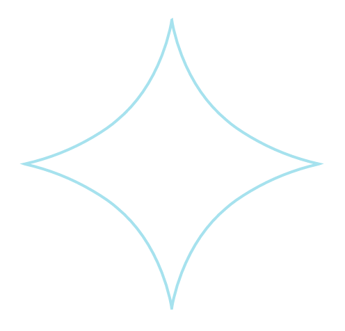 simplified diamond outline, light blue variant