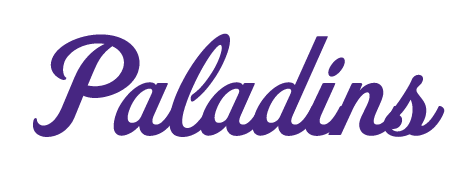 Paladins wordmark, Fenway Park script, purple variant