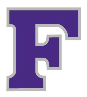 F lettermark, Furman Diamond F, purple with grey outline variant