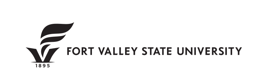 torch logo with Fort Valley State University wordmark, black variant, cell 41