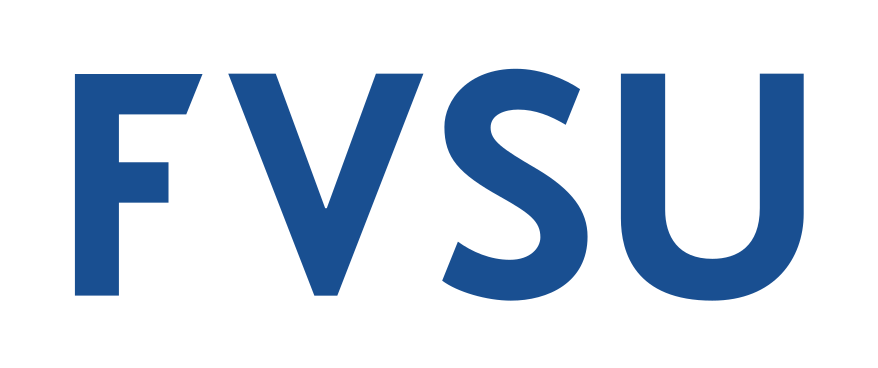 FVSU wordmark, blue variant, cell 67