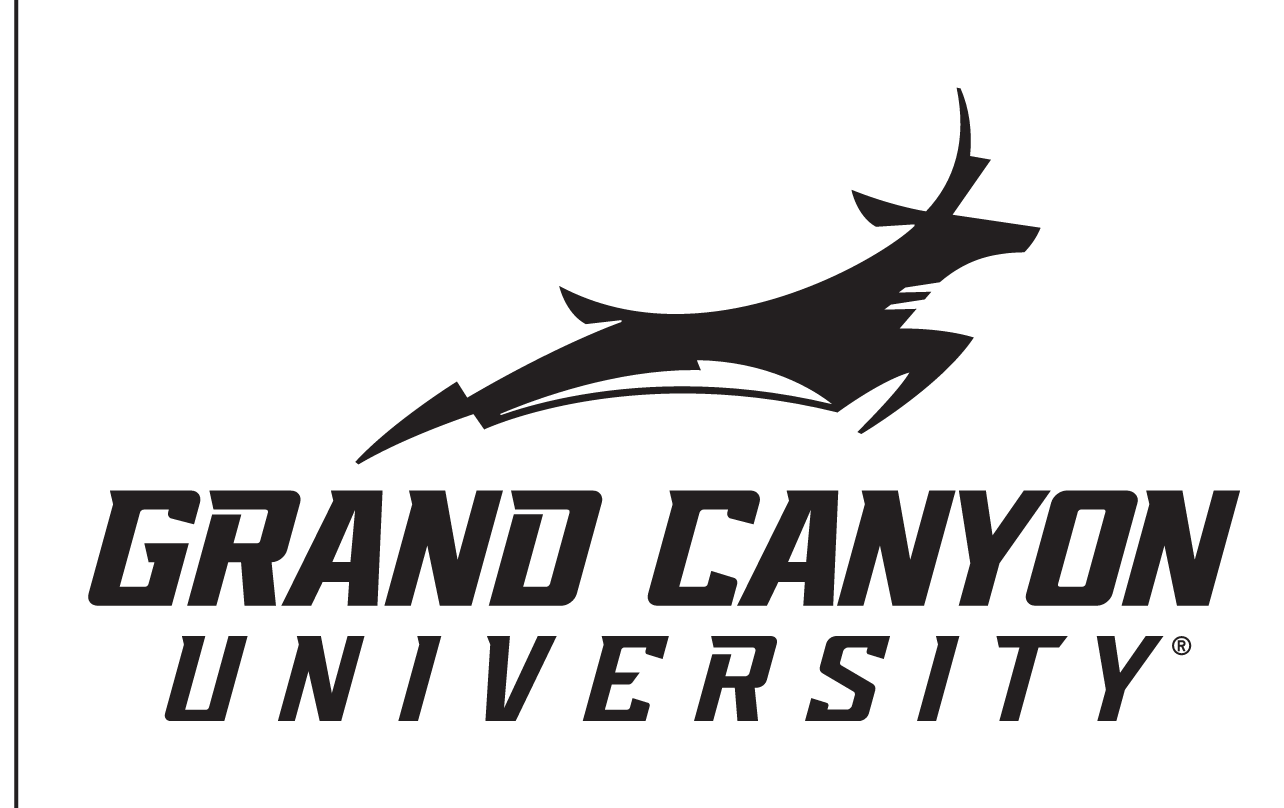 Grand Canyon University secondary logo, black variant, cell 3