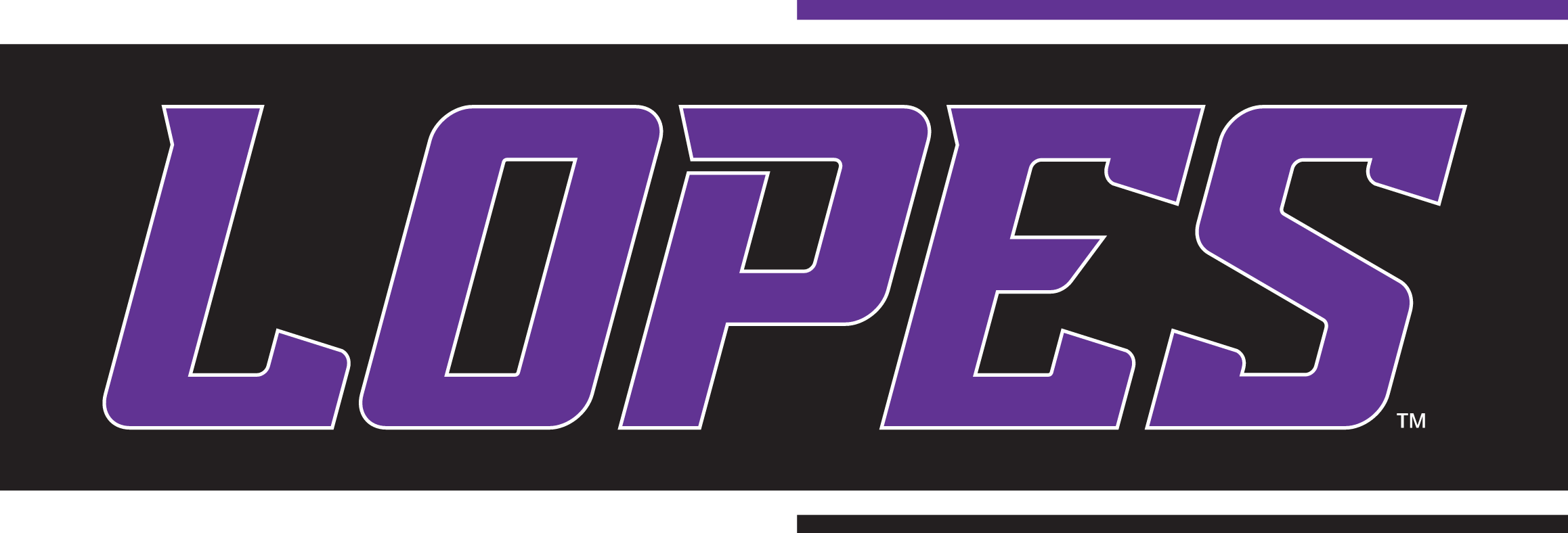 LOPES wordmark, purple with white outline variant, cell 3